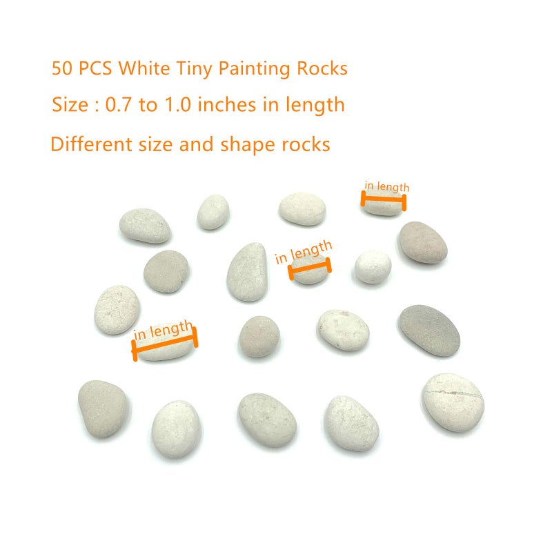 lifetop 50pcs Tiny White Painting Rocks DIY Rocks for Painting Detail-Painting Smooth Surface Stones,Arts and Crafts ,0.7 to 1.0 inches ,So Small Rocks, Hand Picked for Painting Rocks - Image 3
